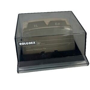 Vintage‎ Rolodex S-300C 125 Card Petite Covered Contact File Used Read